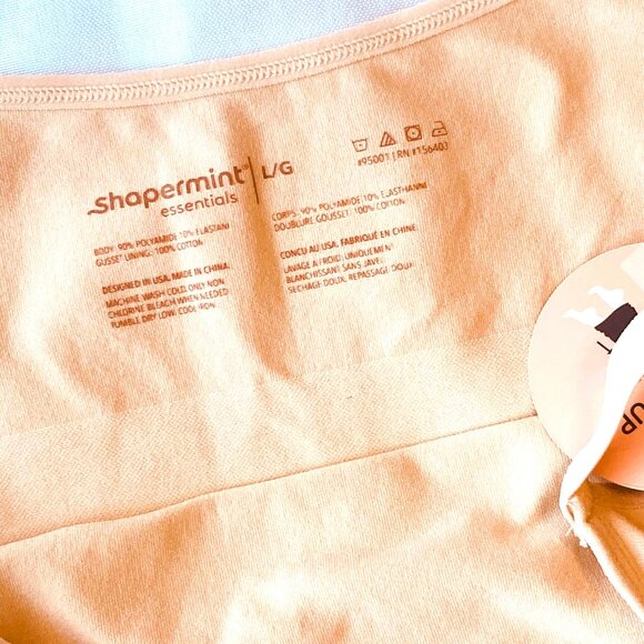 Shapermint Essentials All Day Every Day Scoop Neck Bodysuit L Nude NWT 95001 - Picture 6 of 8